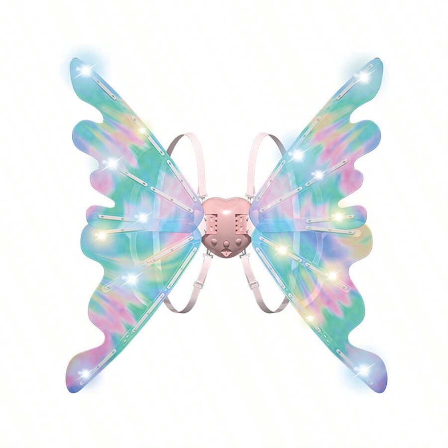 Electric Butterfly Wings Toy For Girls With Swinging And Light Up Wings, DressUp Accessory