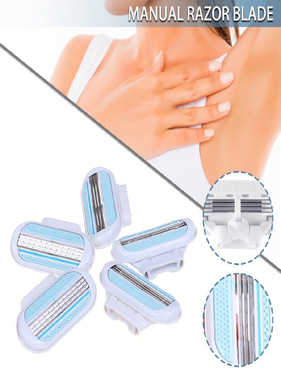 Women's Shaver Blade/8 Pcs Blue Blades/Manual Razor For Women/Shaving