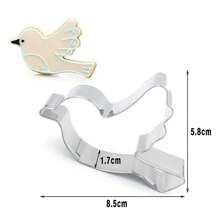 1pc Easter-Themed Stainless Steel Cookie Cutter, Featuring Rabbit, Pigeon, Duck, Egg And Carrot Shapes, Suitable As Baking Tool For Cutting Cake, Fondant, Biscuit, Chocolate And Soap, Also Helpful Kitchen Gadget For Cutting Vegetables, Fruits And Dough - Silver - View 29