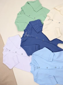 Baby Boys Jumpsuits - 霧霾藍 - 查看 3