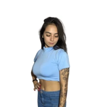 Women T-Shirts - 藍色 - 查看 2