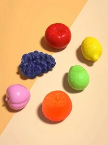 1 件蒙特梭利玩具分类器彩色立方体和 6 件水果形状，适合男孩女孩的开发性学习玩具复活节礼物。颜色随机。学校、学生、文具、学校用品