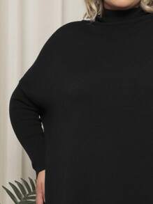 Plus Size Sweater Vests - 黑色 - 查看 4