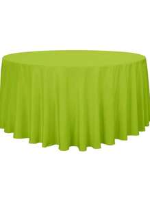 1pc Round Green Tablecloth For Wedding Decoration - Green - View 4
