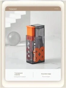 1 件牙線收納盒便攜式家用創意打火機風格高級隨身攜帶自動牙籤盒 - 黑色 - 查看 7