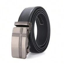 1條時尚男士自動扣pu皮革腰帶,適用於商務活動 - 彩色 - 查看 3