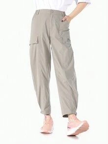 TECTOP Nữ Đi Bộ Đường Dài Quần Nhẹ Nhanh Khô Thể Thao Quần Jogger Tập Luyện Phòng Chờ Thể Thao Ngoài Trời Mặc Quần Áo Hoạt Động - Màu Khaki - Xem 3