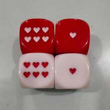 Heart Shaped Dice Game Prop With Love Points For Party Interactive Game - Red - View 6
