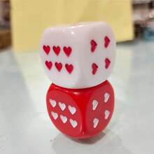 Heart Shaped Dice Game Prop With Love Points For Party Interactive Game - Red - View 4