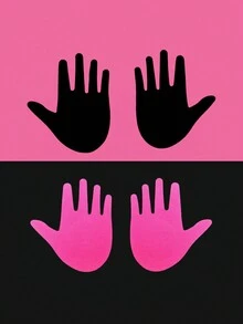 6pairs Personalized Hand Design Disposable Breathable Anti-Emptied Chest Paste - Multicolor - View 1