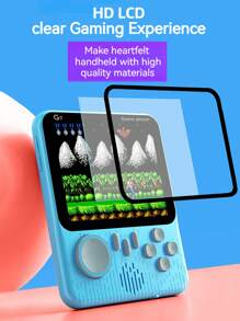 1 Pieza Consola De Juego Portátil 666-en-1, Estilo Clásico Y Retro, Mini Reproductor De Juegos De Video Portátil Desde La Infancia, Con Soporte Para Modo De Doble Jugador, Pantalla Grande, Puede Ser Un Regalo Perfecto - Multicolor - Ver 8