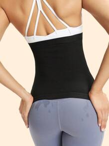 Ceinture de taille amincissante en sueur, pour femmes nouvelles pour le sport printemps/été 2025, ceinture de maintien de la taille pour la perte de poids, évacuation de la sueur, course, brûlage des graisses, yoga pour le contrôle abdominal, ceinture de taille amincissante en sueur, vêtements de façonnage et d'amincissement, ceinture de taille pour vêtements de beauté, création d'une silhouette parfaite (revêtement en PU) 1 pièce accessoire de gym