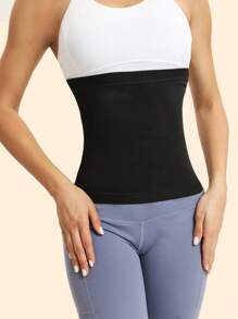 Ceinture de taille amincissante en sueur, pour femmes nouvelles pour le sport printemps/été 2025, ceinture de maintien de la taille pour la perte de poids, évacuation de la sueur, course, brûlage des graisses, yoga pour le contrôle abdominal, ceinture de taille amincissante en sueur, vêtements de façonnage et d'amincissement, ceinture de taille pour vêtements de beauté, création d'une silhouette parfaite (revêtement en PU) 1 pièce accessoire de gym