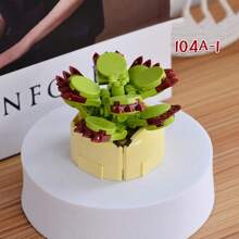 Diy Mini Blocks With Simulation Flower Pot Model For Adult Home Decor, Creative Eternal Life Plant Potting Blocks For Indoor Decoration, Creative Little Particle Plants Assembly Building Blocks Puzzle Toy, Birthday & Valentine's Day Gifts Room Decoration