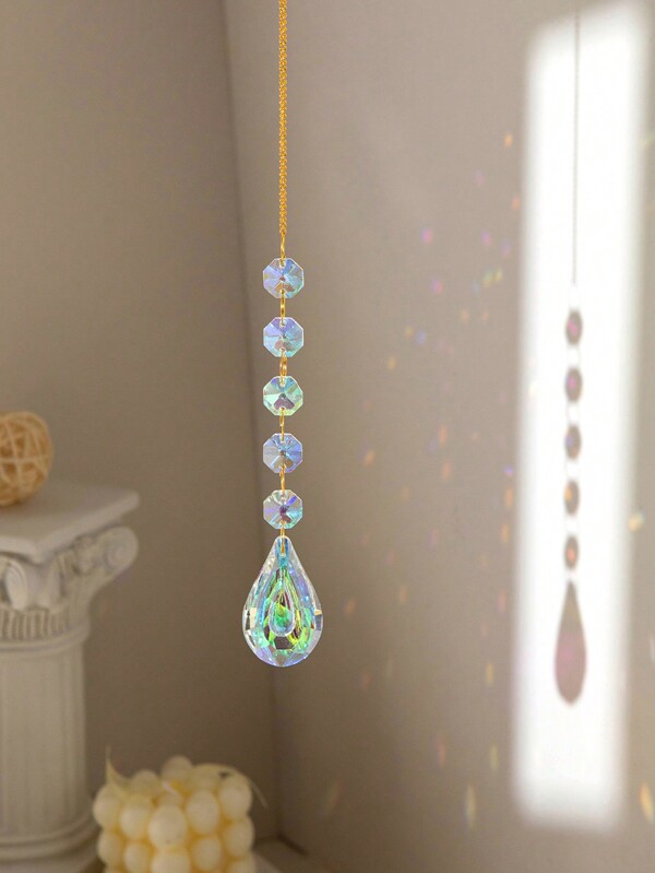 1 Piece Of Artificial Crystal Wall Hanging For Home Window Bedroom Balcony Decoration, Outdoor Garden Light Collecting Pendant,Home Decor ,Room Decor,Wall Decor