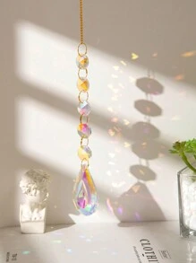 1 Pieza de Cristal Artificial Colgante para Decoración del Hogar, Ventana, Dormitorio, Balcón, Luz Colectora para Jardín Exterior, Decoración para el Hogar, Decoración de Habitación, Decoración de Pared