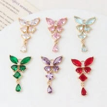 2 Piezas Colgante Con Forma De Lágrima De Mariposa De Cuatro Hojas Para Joyería Diy Para Pulsera, Pendiente, Pasador Y Colgante