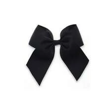 2 Pcs 4 Inch Hair Bow Fashionable Children Hair Bows With Clips For Festival Gift - Black - View 6