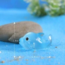 五顏六色的海豚發光娃娃吊飾苔蘚微景觀創意樹脂工藝diy玩具,海洋生物裝飾品,兒童禮物 - 彩色 - 查看 5