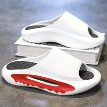 Mới Nam Dép đi trong nhà Đúng mốt Toàn trận Trong nhà Ngoài trời Không trượt Đế mềm Mở ngón chân Dép xăng đan - trắng - Xem 5