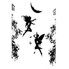 Moon Fairy Clear Stamp Making Card, DIY Photo Scrapbook Card Album, Fairy Dance Transparent Background Scrapbook Rubber Stamp. - White - View 3