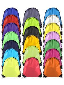 1 Unit Drawstring Backpack Bags Sack Pack  Sport Storage Polyester Bag For Gym Cinch Bag Polyester For Women Men Outdoor - Drawstring Pockets - View 1