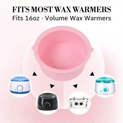 Viilife Silicone Wax Bowl, Wax Heater, Silicone Bowl, Non-Stick Wax Pot, Reusable Wax Bowl, Single Bowl, Pink, Hair Salon Hair Products And Accessories, Beauty Travel Essentials