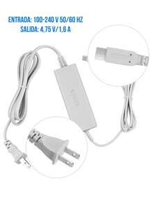 Cargador Eliminador Para Wi U Gamepad Adaptador - Gris - Ver 3