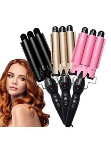 JIAWANG Rizador de cabello Waflera Enchinadora Cabello 3 Rizadora Pelo Onduladora - Dorado - Ver 8