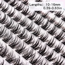Natural Individual Lash Clusters Kit Multi-Type Mixed DIY Eyelash Extension:Bottom Lashes, Volume Lashes,  Wispy Spikes Fans, Clusters, Bond&Seal, Lash Tweezer DIY At Home - C - View 3