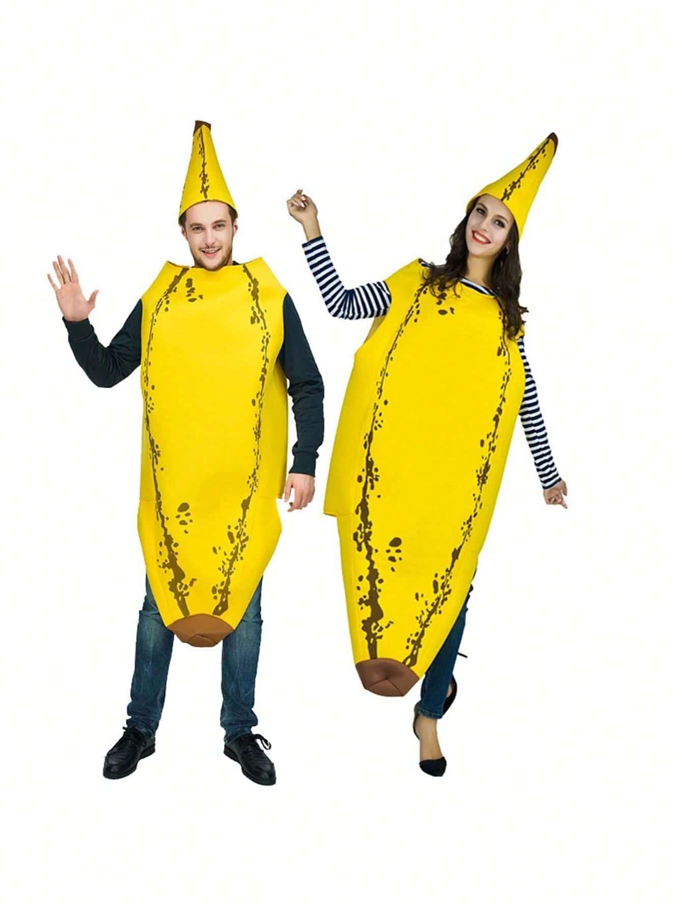 Banane Kostüm Für Karneval, Party, Cosplay, Elternkind, Paare, Lustige Obstthemenoutfit