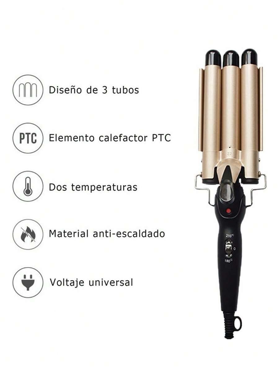 JIAWANG Rizador de cabello Waflera Enchinadora Cabello 3 Rizadora Pelo Onduladora