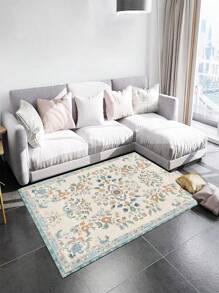 復古花卉圖案地毯1pc，房間裝飾 - 彩色 - 查看 3