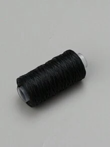 Hilo Encerado, 50m De Hilo Encerado Para Coser , Hilo 150d 0.8mm Para Coser A Mano, Manualidades, Billeteras, Reparación De Zapatos, Encuadernación De Libros - Negro - Ver 1