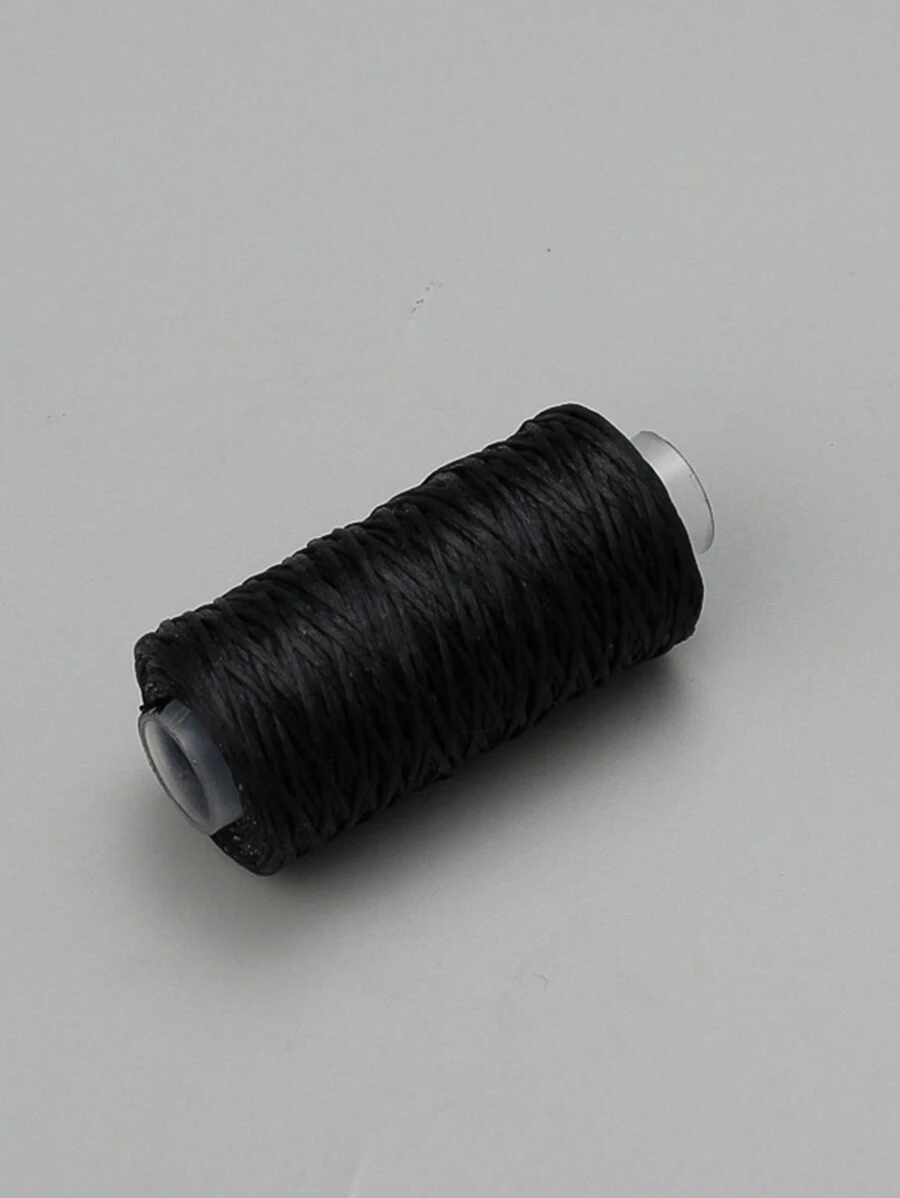 Hilo Encerado, 50m De Hilo Encerado Para Coser , Hilo 150d 0.8mm Para Coser A Mano, Manualidades, Billeteras, Reparación De Zapatos, Encuadernación De Libros - Negro - Ver 1