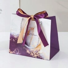 1只高級禮品袋,附飾帶,紫色,紙袋首飾包裝