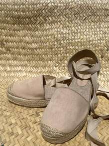 Hechas en Mexico, Alpargatas Planas de Piso Mujer Bali - Beis - Ver 6