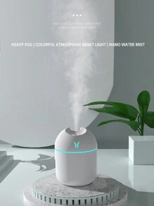 FoBianJie 1pc USB Colorful LED Humidifier, Cute Cool Mist Humidifier With LED Light -Refreshes Room, Plants, And Car - Perfect For Home, Office, And School -Great Gift For Holidays And Back To School