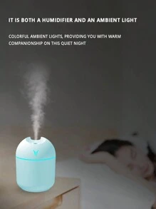 FoBianJie 1pc USB Colorful LED Humidifier, Cute Cool Mist Humidifier With LED Light -Refreshes Room, Plants, And Car - Perfect For Home, Office, And School -Great Gift For Holidays And Back To School