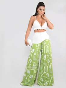 Women Pants - 橄欖綠 - 查看 3