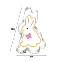1pc Easter-Themed Stainless Steel Cookie Cutter, Featuring Rabbit, Pigeon, Duck, Egg And Carrot Shapes, Suitable As Baking Tool For Cutting Cake, Fondant, Biscuit, Chocolate And Soap, Also Helpful Kitchen Gadget For Cutting Vegetables, Fruits And Dough - Silver - View 28