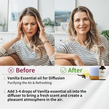 Vanilla Essential Oil/Plant Extraction By Distillation/50Ml With Dropper/For Use In Aromatherapy And Humidifiers/For Making Perfumes, Soaps, Candles/Massage And Home Care Purposes/Suitable For Skin And Hair/Use In Offices, Bedrooms, Meditation, Yoga And Travel