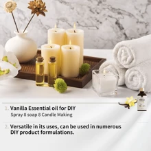 Vanilla Essential Oil/Plant Extraction By Distillation/50Ml With Dropper/For Use In Aromatherapy And Humidifiers/For Making Perfumes, Soaps, Candles/Massage And Home Care Purposes/Suitable For Skin And Hair/Use In Offices, Bedrooms, Meditation, Yoga And Travel