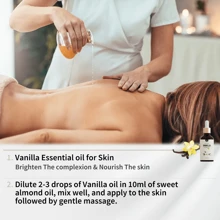Vanilla Essential Oil/Plant Extraction By Distillation/50Ml With Dropper/For Use In Aromatherapy And Humidifiers/For Making Perfumes, Soaps, Candles/Massage And Home Care Purposes/Suitable For Skin And Hair/Use In Offices, Bedrooms, Meditation, Yoga And Travel