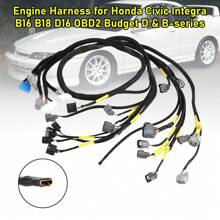 Engine Harness For Civic Integra B16 B18 D16 OBD2 Budget D & B-Series - Black - View 6