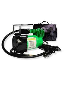 Compresor Mini De Aire Portatil 12v Electrico Inflador De Llantas Con Manguera Y Maletin - Verde Oliva - Ver 1