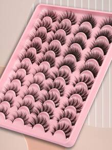 Himirell Bộ 20 cặp lông mi giả nhiều kiểu dáng, bao gồm kiểu tự nhiên, chéo, ấn tượng, xoăn, mỏng, làm dài, thích hợp để đeo hàng ngày và dự tiệc, có thể tái sử dụng, giá trị tuyệt vời - Lông mi Criss Cross - Xem 7