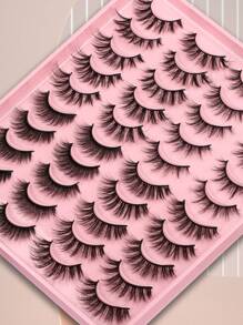 Himirell Bộ 20 cặp lông mi giả nhiều kiểu dáng, bao gồm kiểu tự nhiên, chéo, ấn tượng, xoăn, mỏng, làm dài, thích hợp để đeo hàng ngày và dự tiệc, có thể tái sử dụng, giá trị tuyệt vời - Lông mi Criss Cross - Xem 1
