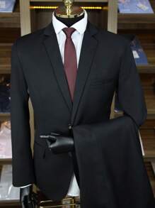 Men Suits - 黑色 - 查看 2