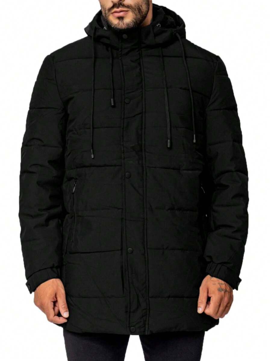 Men Winter Coats - Black - View 1